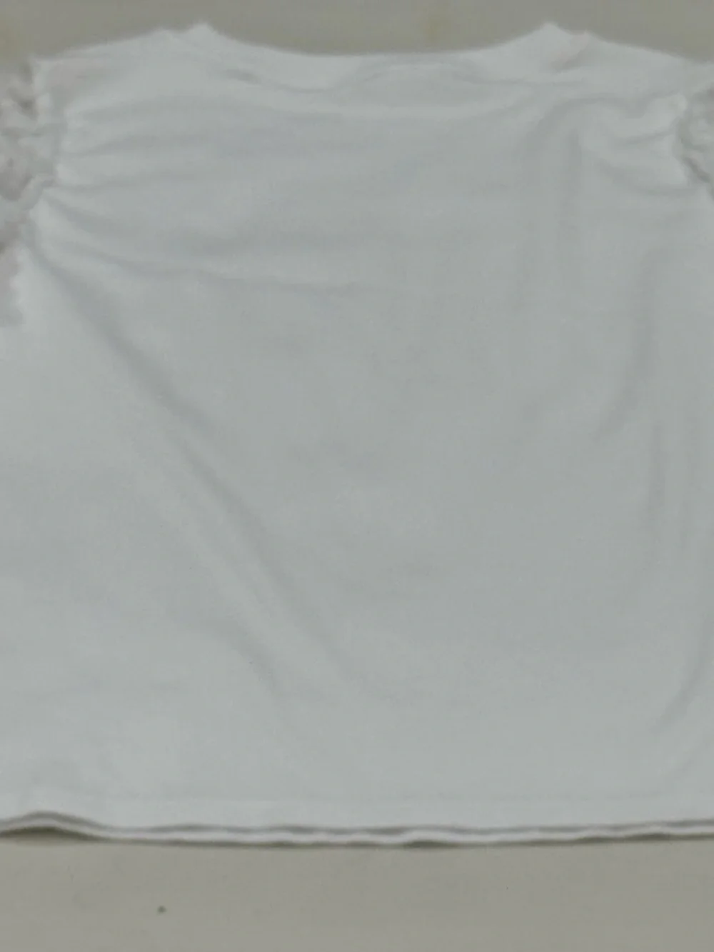 Joh. White Rose Petal Sheer Sleeve Top Cotton Blend Long Sleeve XS - Picture 8 of 9